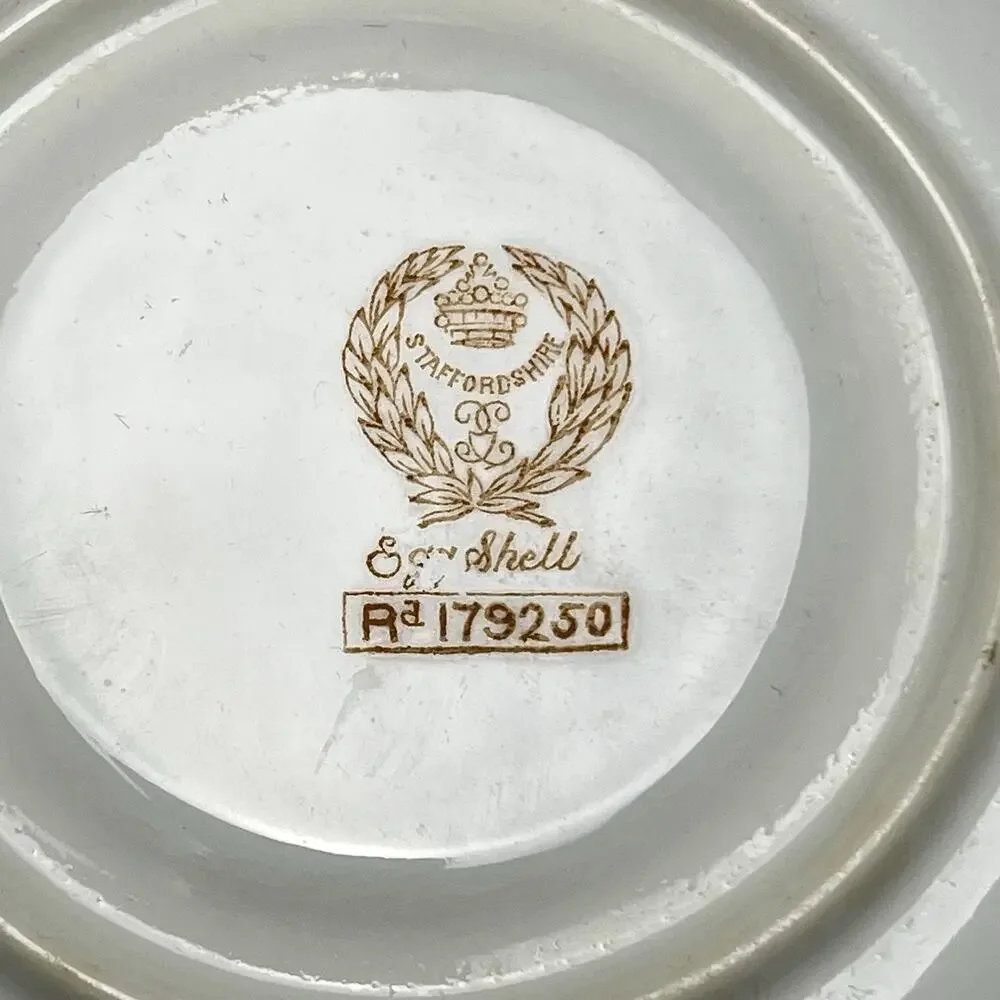 Staffordshire Eggshell Demitasse Teacup &‎ Saucer 179250 Shreve & Co Sterling